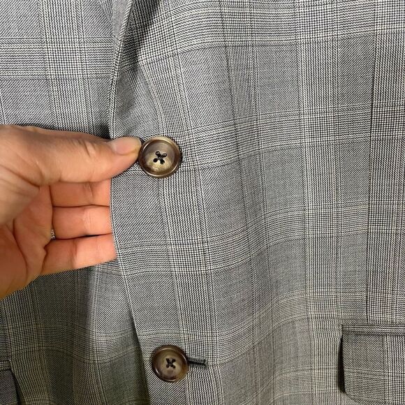 Brooks Brothers 1818 Milano Mens Blazer Size 43R/38 Plaid Wool Italy - Picture 5 of 16